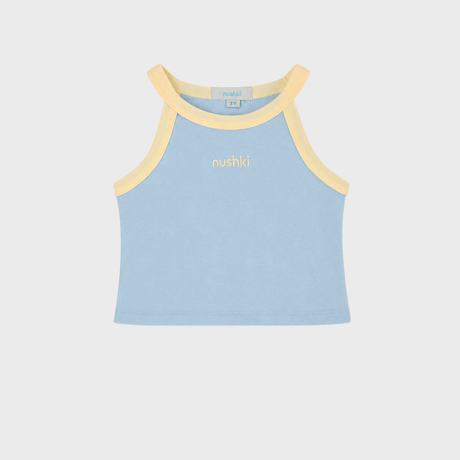 Coast Tank - Girls Blue/ Beige